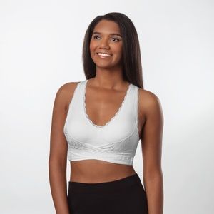 Caramia Bra White Lace Push-up Large